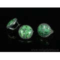 Кольцо и серьги с цоизитом Кольцо и серьги с цоизитом