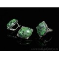 Кольцо и серьги с цоизитом Кольцо и серьги с цоизитом