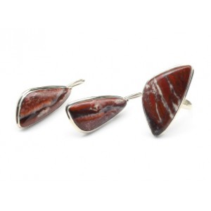 Кольцо и серьги с яшмой " Грация " Кольцо и серьги с яшмой " Грация "