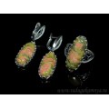 Кольцо и серьги с яшмой