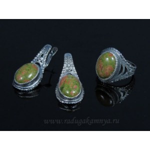 Кольцо и серьги яшма Кольцо и серьги яшма