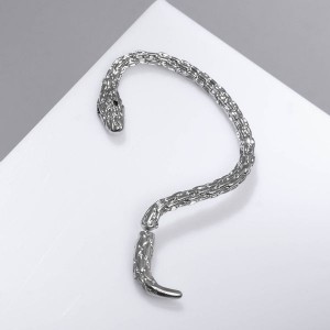 Серьга "Каффа" змейка, цвет серебро