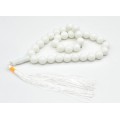 Четки из агата белого (имитация) шарик 12мм, 40см (иск.)