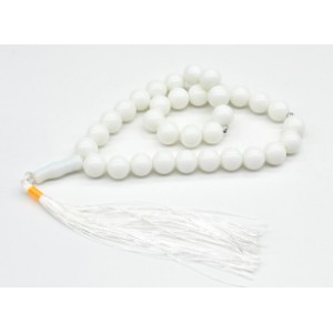 Четки из агата белого (имитация) шарик 12мм, 40см (иск.)