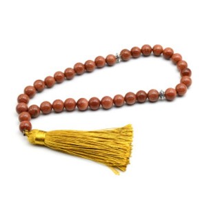 Четки шарик 10мм из авантюрина, 30см (иск.)