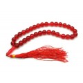 Четки из кварца шарик 12мм цвет вишневый, 38см (иск.)