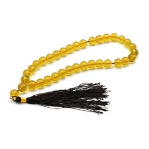 Четки из янтаря искусственного шарик 12мм, цвет медовый  40см (иск.)