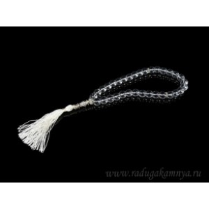 Четки шарик 10мм цвет хрусталь, 33см (иск.)