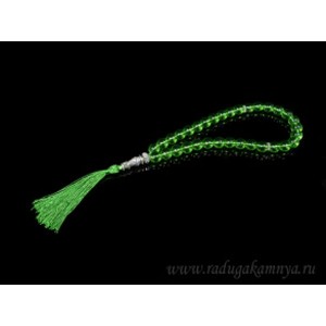 Четки шарик 10мм цвет зеленый светлый, 33см (иск.) Четки шарик 10мм цвет зеленый светлый, 33см (иск.)