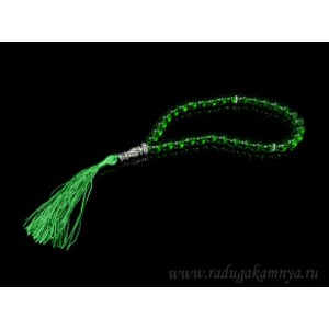 Четки шарик 10мм цвет зеленый, 33см (иск.)