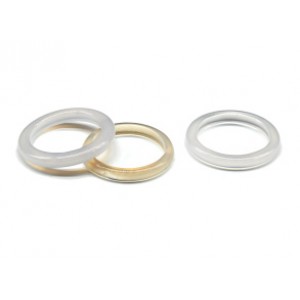 Кольцо тонкое из цельного камня агат бразильский ширина 3мм