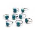 Набор колец "Смайл" с бирюзой (имитация), 10шт (иск.)