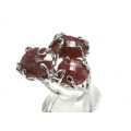 Кольцо из ювелирного сплава с клубничным кварцем Кольцо из ювелирного сплава с клубничным кварцем