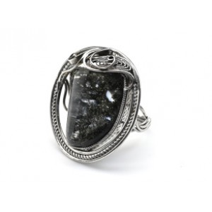 Кольцо кварц с хлоритом 35*38мм Кольцо кварц с хлоритом 35*38мм