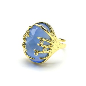Кольцо с кошачьим глазом из ювелирного сплава цвет голубой (иск.) Кольцо с кошачьим глазом из ювелирного сплава цвет голубой (иск.)