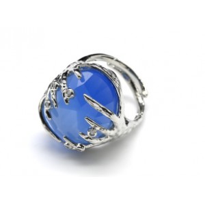 Кольцо с кошачьим глазом из ювелирного сплава цвет розовый (иск.)