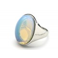 Кольцо с лунным камнем овал 21*28мм (иск.)