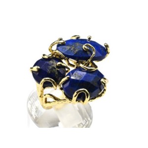 Кольцо с лазуритом Афганским из ювелирного сплава