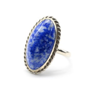 Кольцо из лазурита " Овал " 16*26мм.