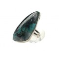 Кольцо с хризоколлой " Грация " 21*47мм