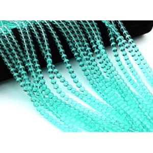 Бусины из стекла шарик 6мм цв.изумрудный, 38см, 68 бусин (иск.)