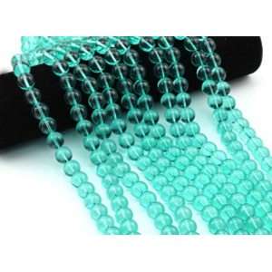 Бусины из стекла шарик 12мм цв.изумрудный, 38см, 33 бусины (иск.)