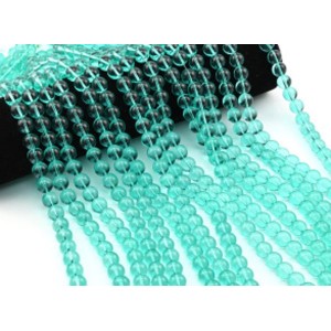 Бусины из стекла шарик 10мм цв.изумрудный, 38см, 40 бусин (иск.)