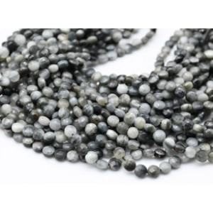 Бусины из хризоберилла (кошачий глаз) т.круг гр.4мм, 38,5см, 96 бусин