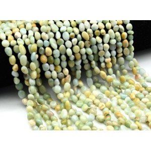Бусины из амазонита галтовка 5*8мм, 40см, 58 бусин