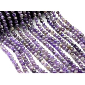 Бусины из аметиста шарик 8мм, 38см, 50 бусин