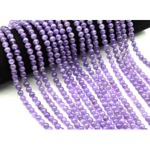 Бусины из аметиста шарик 6мм, 39см, 64 бусин