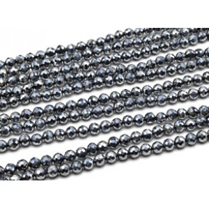 Бусины из терагерцевого камня шарик гр.6мм, 37,5см, 65 бусин (иск.)