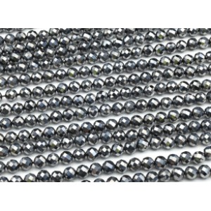 Бусины из терагерцевого камня шарик гр.6мм, 38см, 65 бусин (иск.)