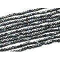 Бусины из жемчуга галтовка 7*7мм цв.черный, 34см, 52 бусины