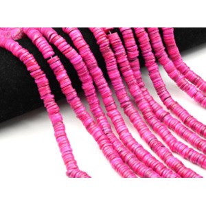 Бусины из перламутра тонированного диски 8мм цв.малиновый, 39см, 195 бусин