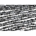 Бусины из обсидиана снежного галтовка 5*8мм, 40см, 49 бусин