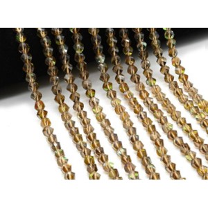 Опал синтетический бусины многогранник 7*7мм цв.кофейный, 34см, 48 бусин (иск.)