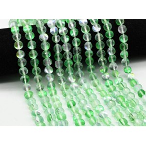 Опал синтетический бусины шарик гр.10мм цв.зеленый, 35,5см, 39 бусин (иск.)