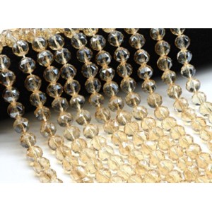 Бусины из циркона шарик гр.12мм цв.кремовый, 39,5см, 35 бусин (иск.)