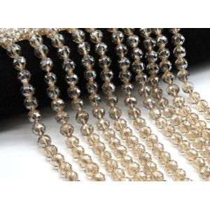 Бусины из циркона шарик гр.10мм цв.капучино, 40см, 42 бусины (иск.)