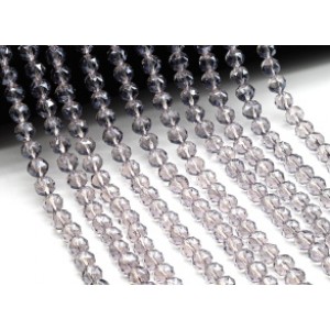 Бусины из циркона шарик гр.8мм цв.сиреневый, 40см, 55 бусин (иск.)