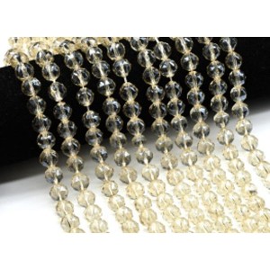 Бусины из циркона шарик гр.10мм цв.бежевый, 39см, 41 бусина (иск.)