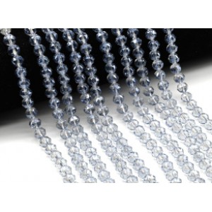 Бусины из циркона шарик гр.8мм цв.голубой светлый, 39,5см, 57 бусин (иск.)