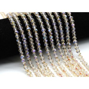 Бусины из циркона шарик гр.6мм цв.хамелеон, 40см, 83 бусины (иск.)