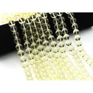 Бусины из стекла шарик 12мм цв.лимонный светлый, 37см, 32 бусины (иск.)