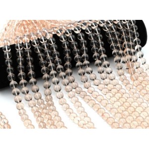 Бусины из стекла шарик 10мм цв.капучино, 38см, 40 бусин (иск.)