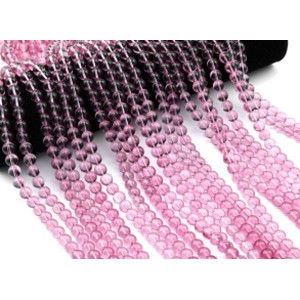 Бусины из стекла шарик 8мм цв.сливовый, 37см, 51 бусина (иск.)