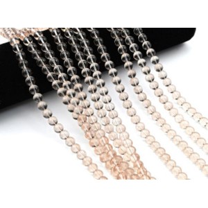 Бусины из стекла шарик 8мм цв.капучино, 37см, 49 бусин (иск.)