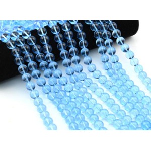 Бусины из стекла шарик 12мм цв.синий, 38см, 33 бусины (иск.)