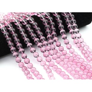 Бусины из стекла шарик 10мм цв.сливовый, 38см, 40 бусин (иск.)